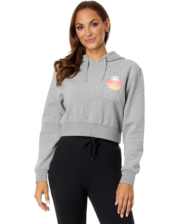 

Худи Salty Crew Summer Vibe Crop Pullover, цвет Heather Grey
