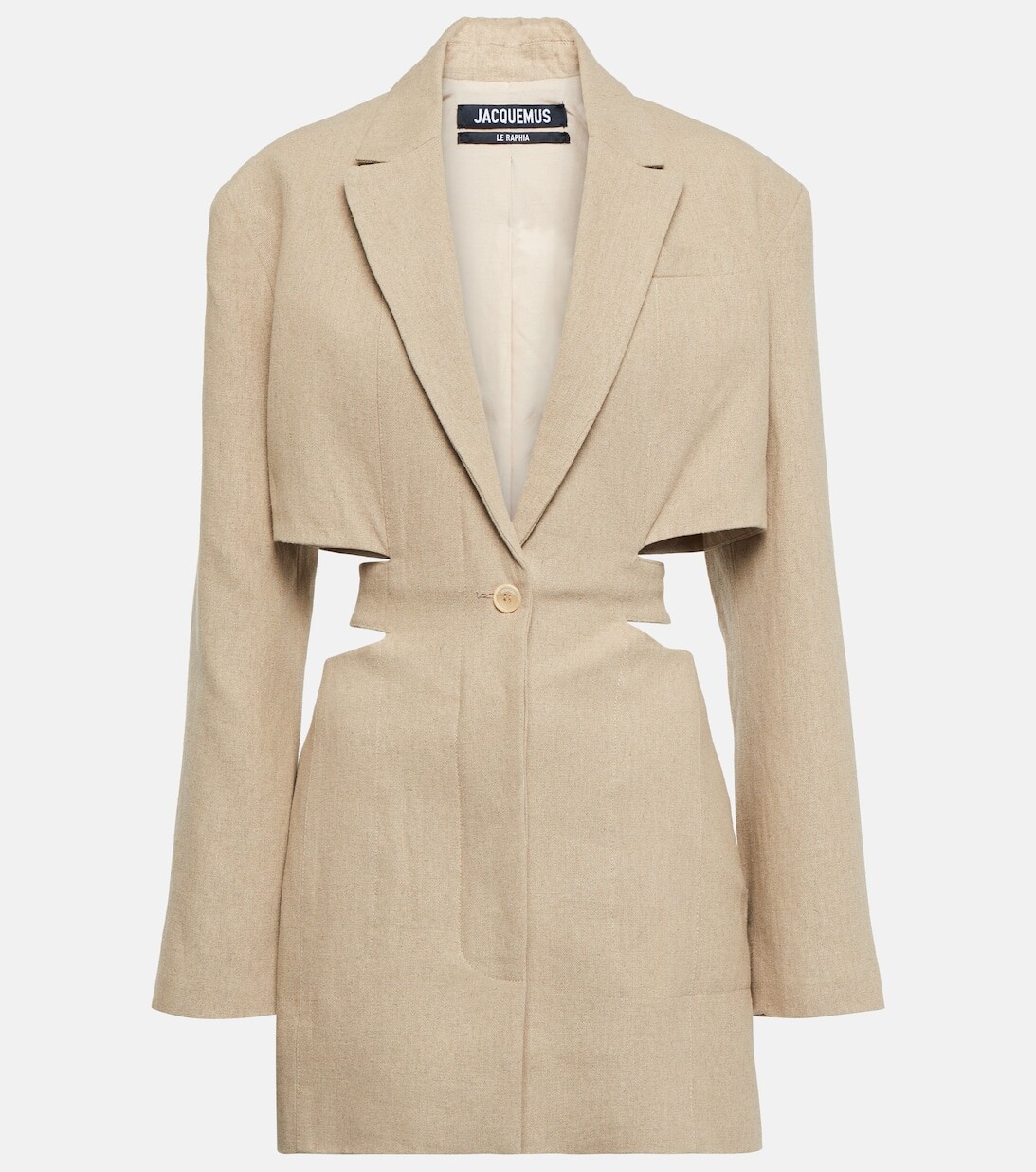 

Льняное мини-платье с вырезами La Robe Bari JACQUEMUS, бежевый