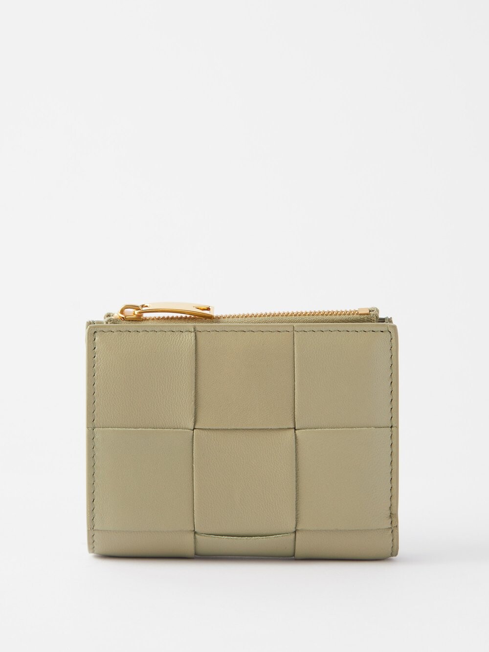 

Кассетный кожаный кошелек intrecciato Bottega Veneta, зеленый
