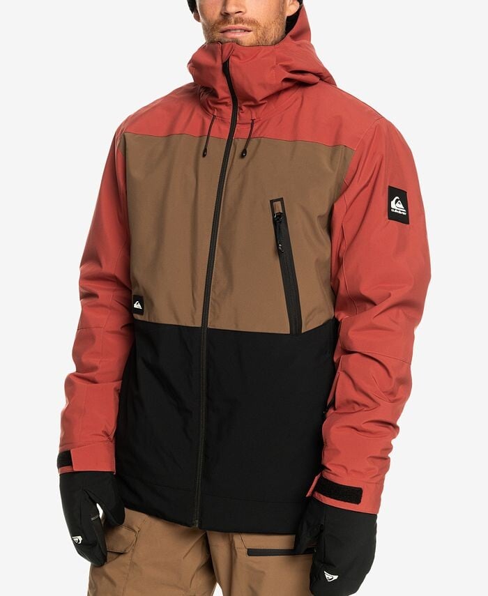 

Мужская куртка Snow Sycamore с капюшоном Quiksilver, коричневый