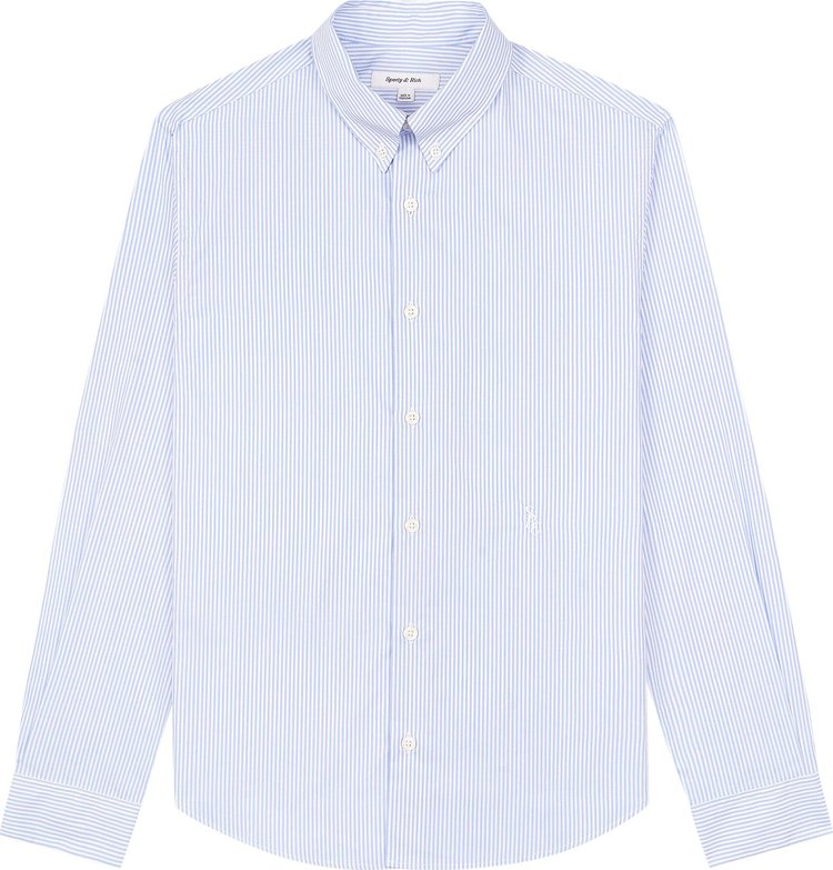 

Рубашка Sporty & Rich SRC Buttondown 'Light Blue Striped', синий