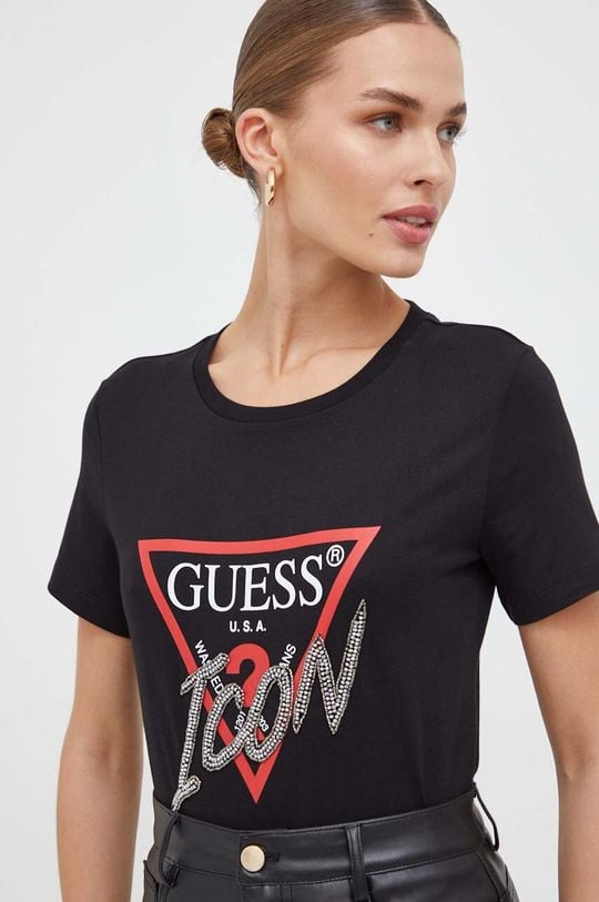 

Футболка из хлопка Guess, черный