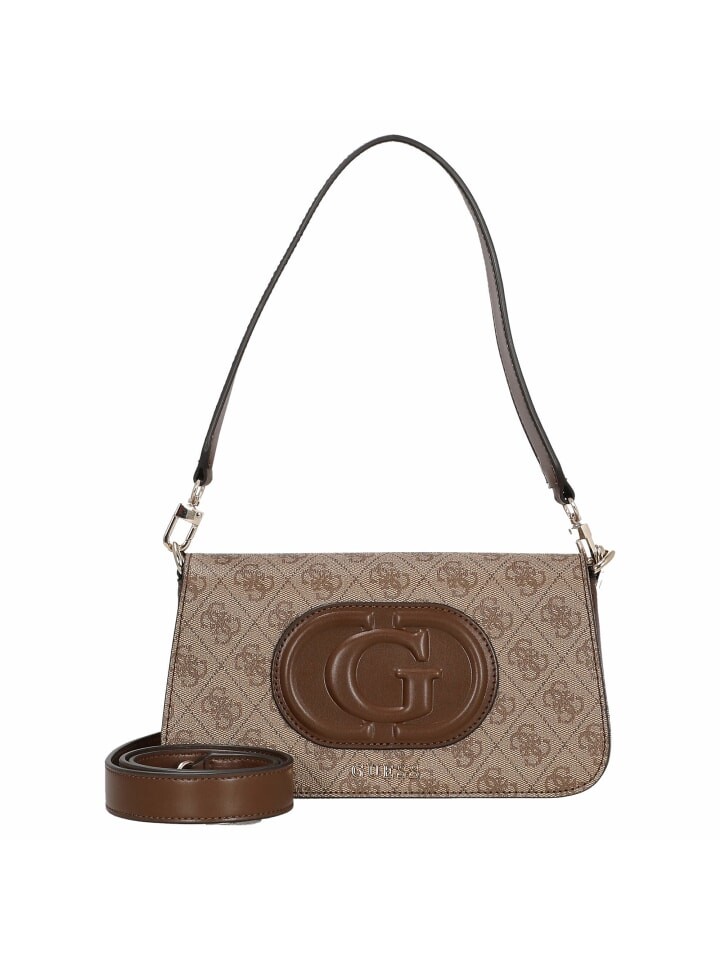 

Сумка через плечо Guess 24 cm, цвет latte logo/brown