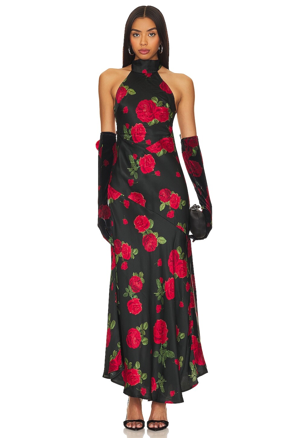 

Платье макси For Love & Lemons Astoria, черный
