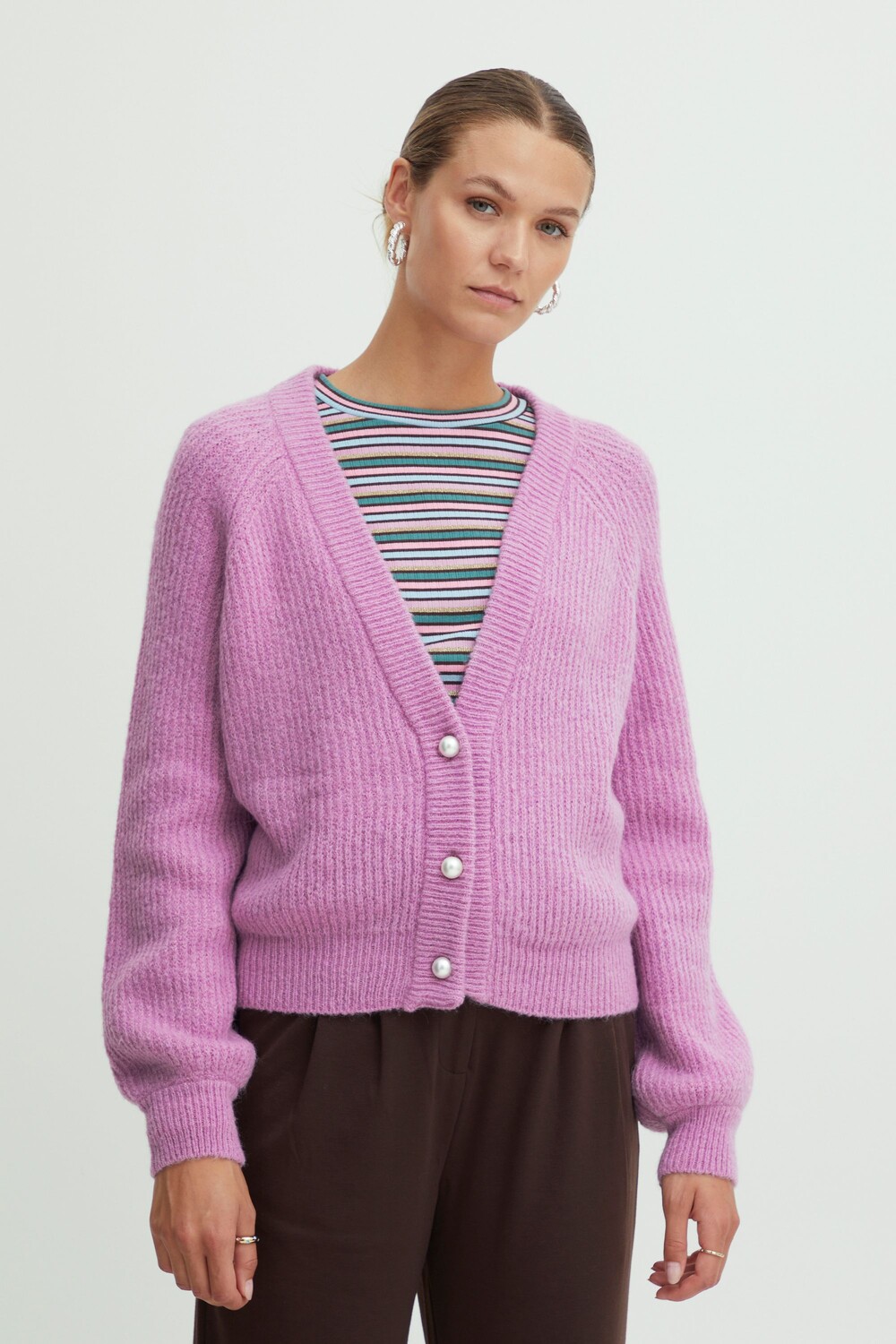 

Кардиган ICHI Strickjacke IHMARIN CA2 20115031, фиолетовый
