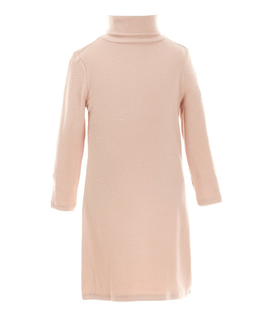 Платье GB Little Girls 2T-6X с начесом и воротником-стойкой, розовый