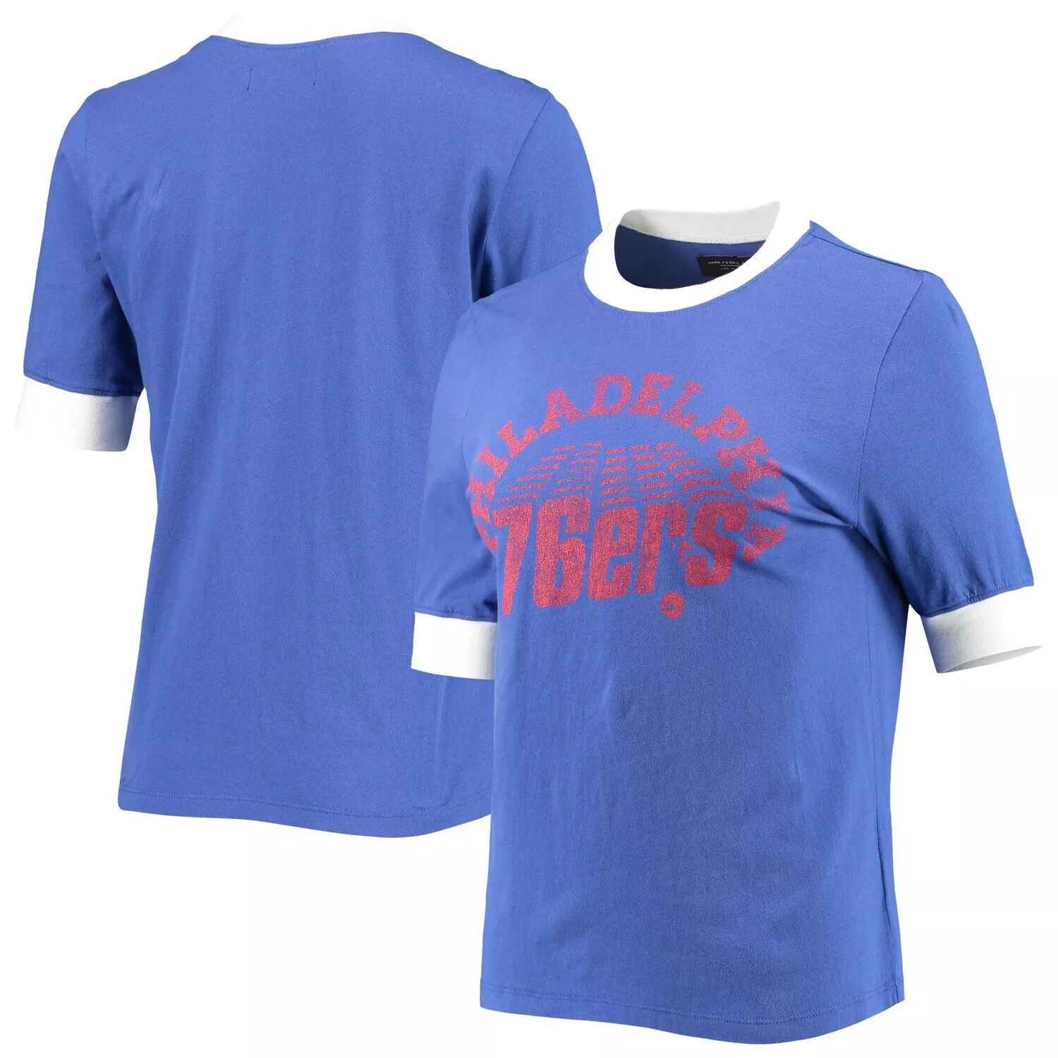 

Женская футболка Junk Food Royal Philadelphia 76ers Slim Ringer
