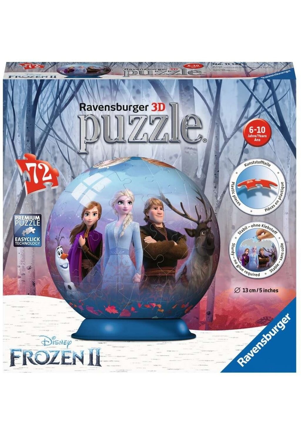 

Пазл 3D PUZZLE BALL DISNEY FROZEN Ravensburger, цвет multi coloured