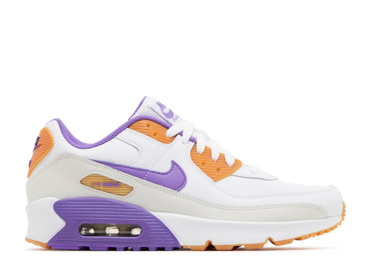 

Кроссовки Nike Air Max 90 Leather Gs 'White Action Grape', белый