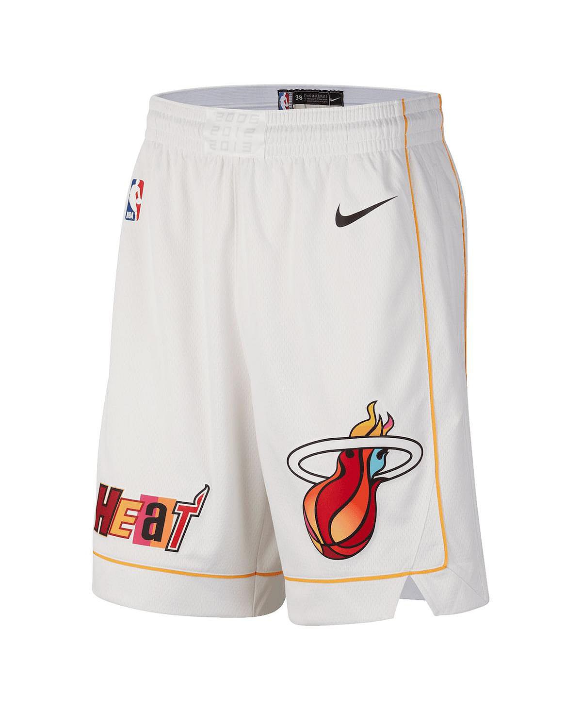 Мужские бело-черные шорты Miami Heat 2022/23 City Edition Swingman Nike