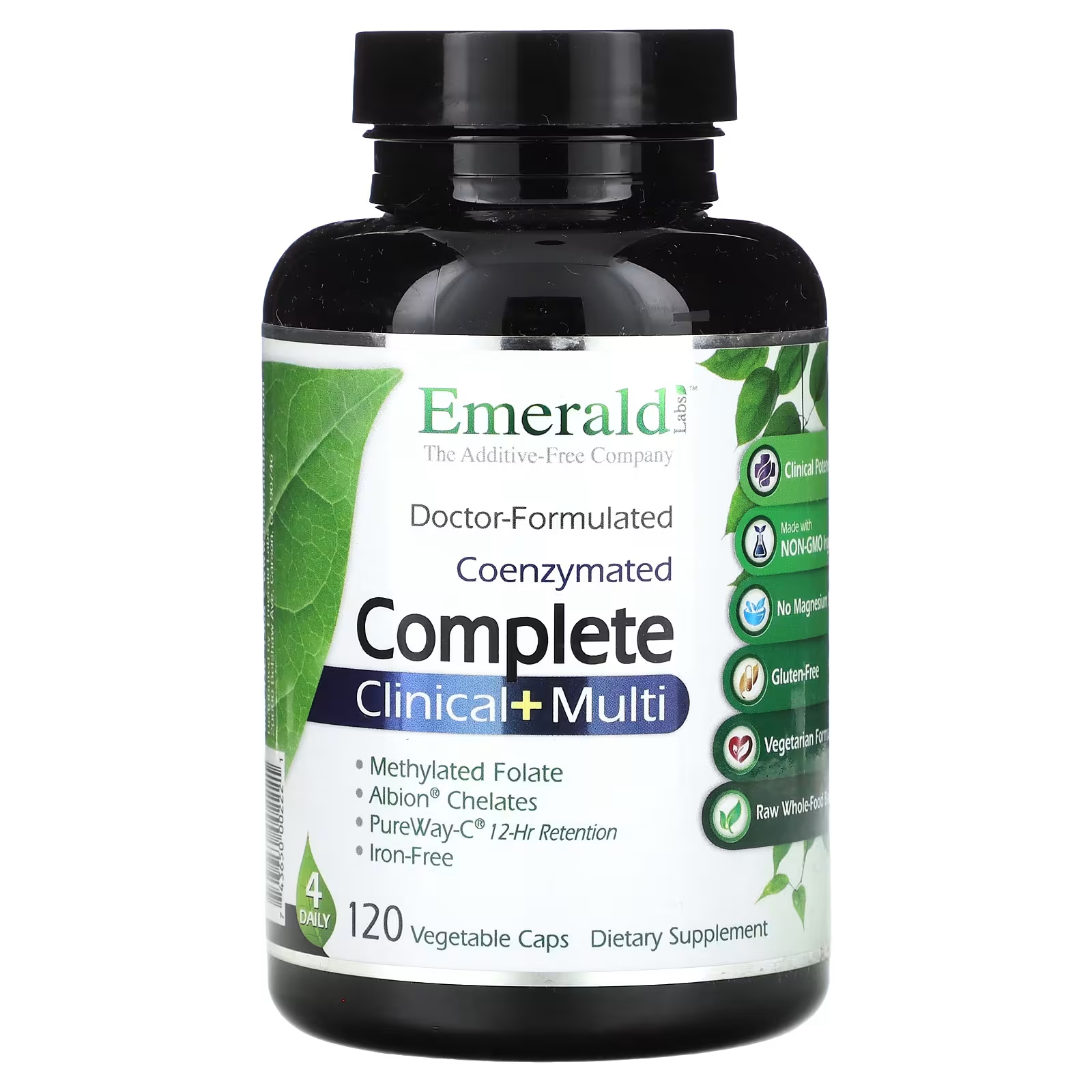 цена Пищевая добавка Emerald Laboratories CoEnzymated Complete Clinical + Multi, 120 растительных капсул