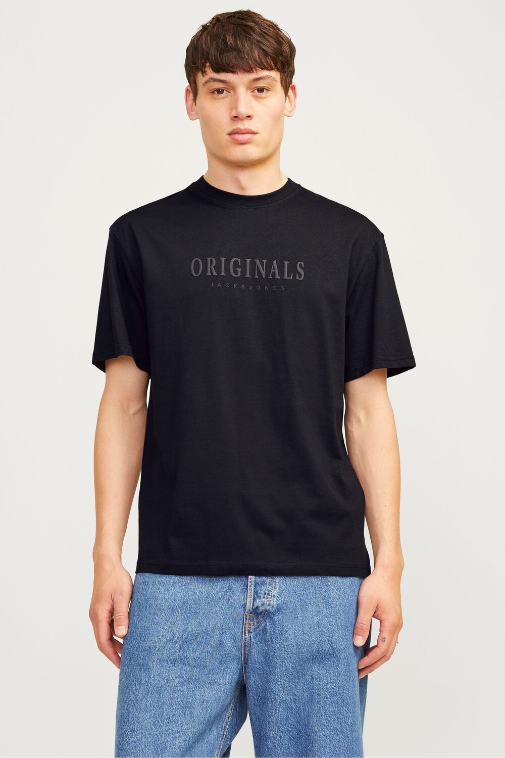 

Футболка с круглым вырезом и логотипом Jack & Jones, черный