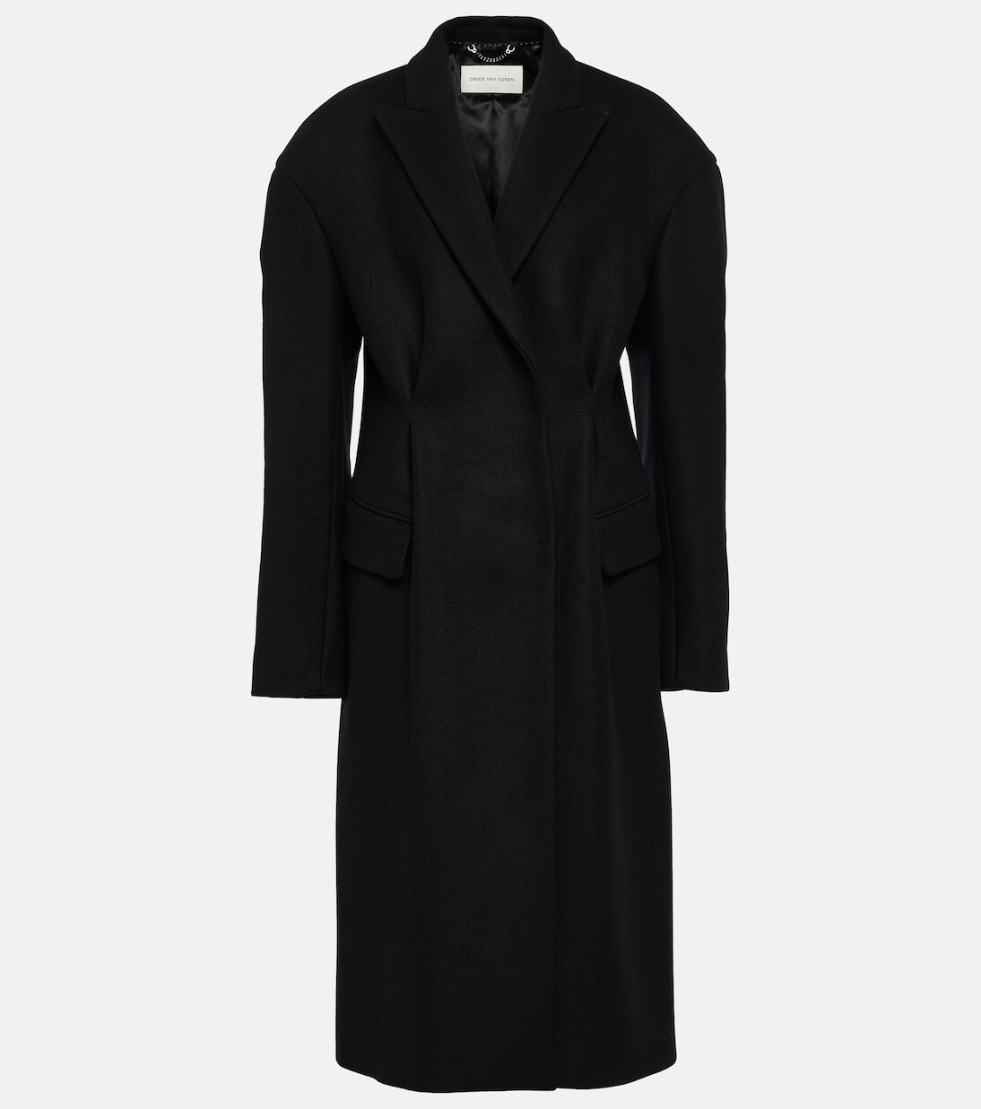 

Пальто из смесовой шерсти Dries Van Noten, черный