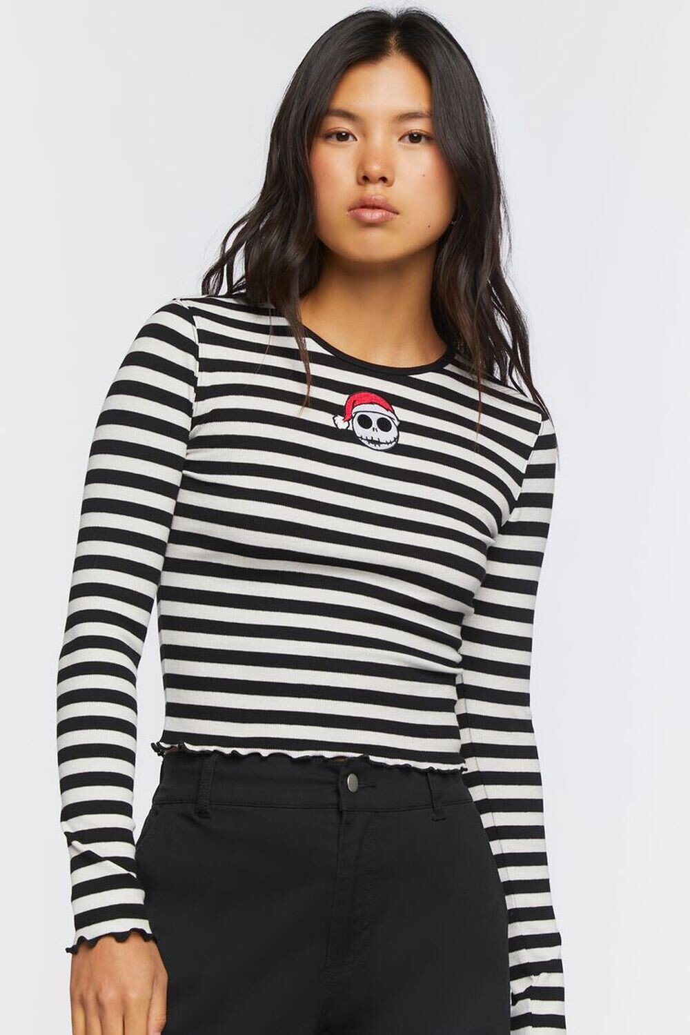 

Детская футболка с рисунком Jack Skellington Forever 21, черный