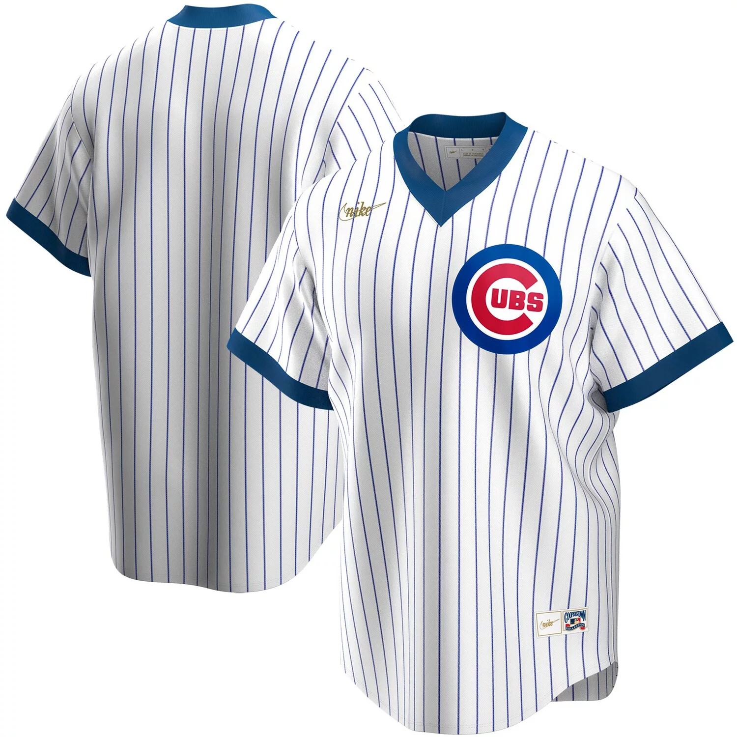 

Мужская белая футболка команды Chicago Cubs Home Cooperstown Collection Team Nike, Белый