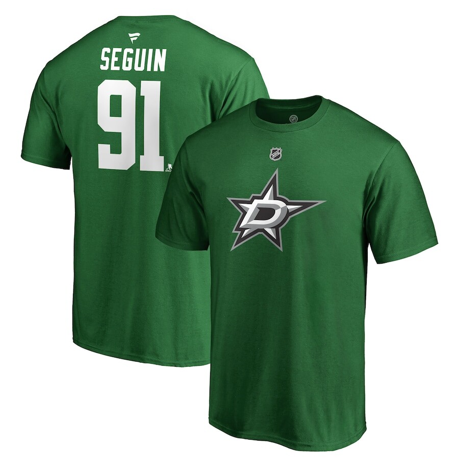 

Футболка с именем и номером Fanatics Branded Dallas Stars, зеленый