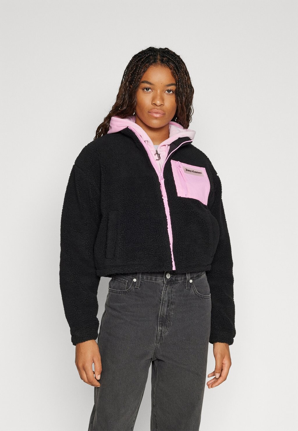 

Флисовая куртка CROP ZIP Juicy Couture, черный