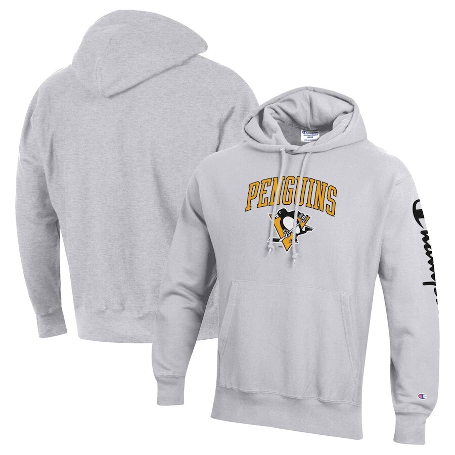 

Пуловер с капюшоном Champion Pittsburgh Penguins, серый