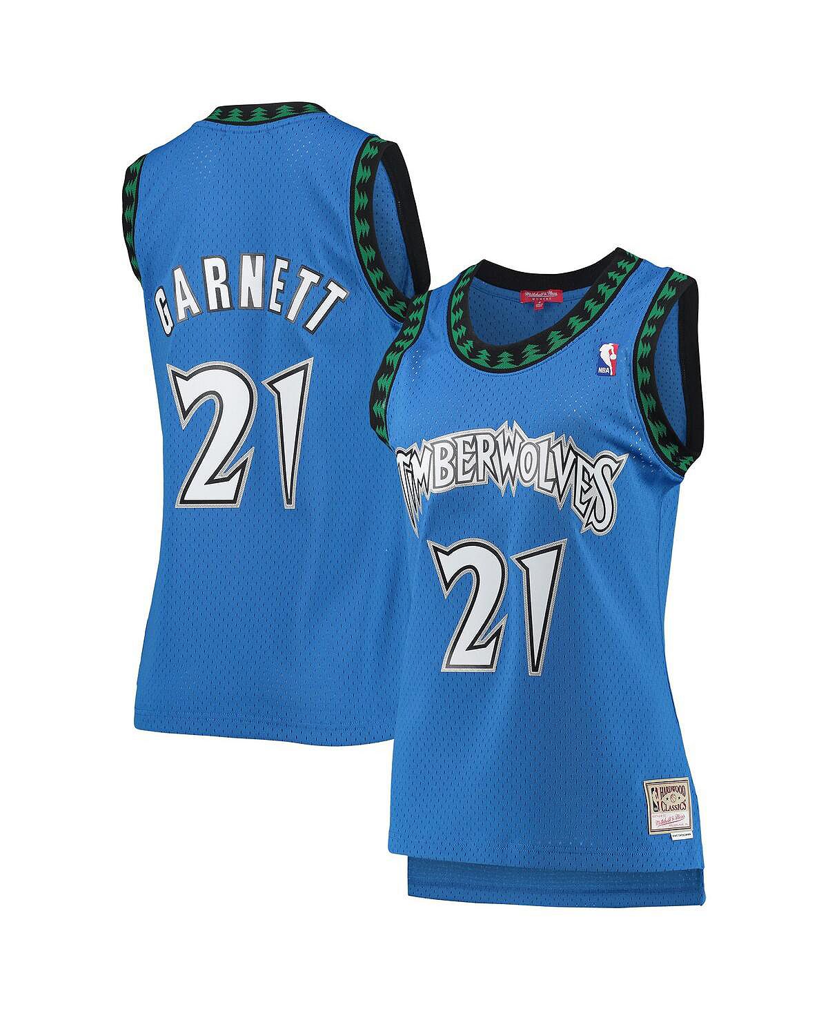 

Женская синяя майка Kevin Garnett Minnesota Timberwolves Hardwood Classics Swingman Mitchell & Ness, синий