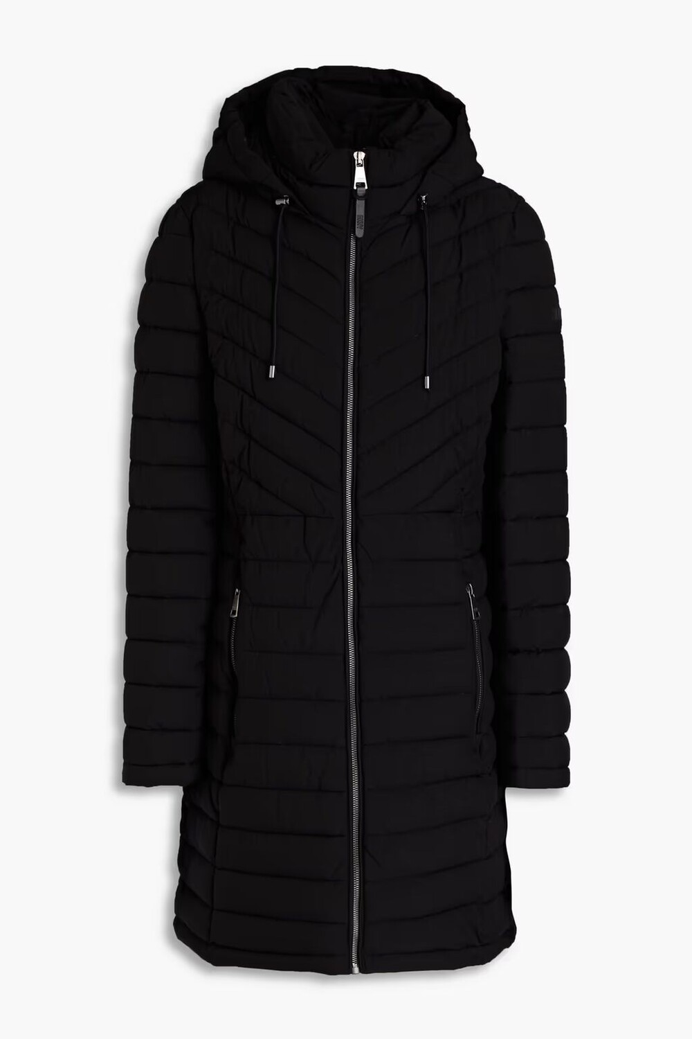 

Стеганое пальто с капюшоном Dkny, черный