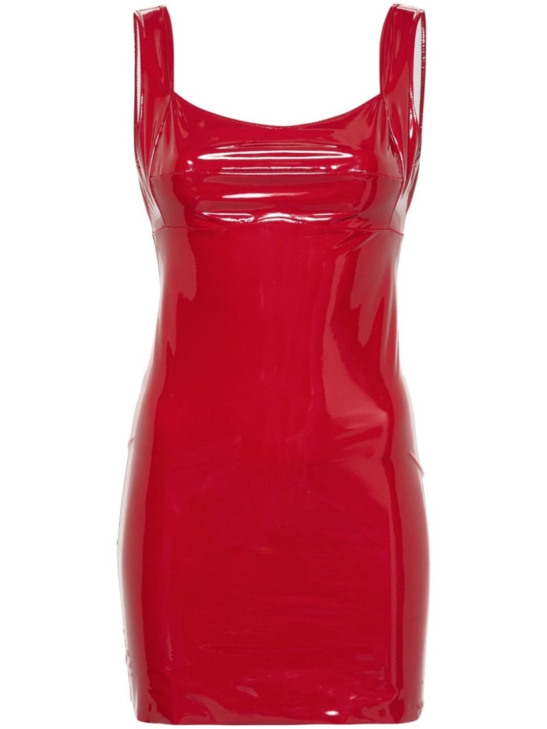 

Atu Body Couture лакированное платье мини из искусственной кожи, красный
