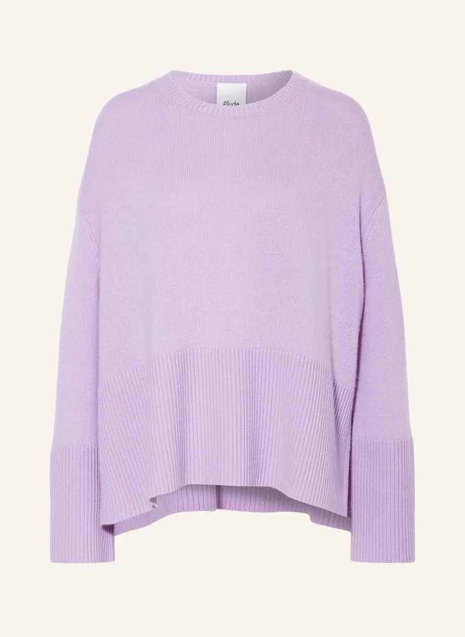 

Свитер оверсайз с кашемиром Allude, фиолетовый
