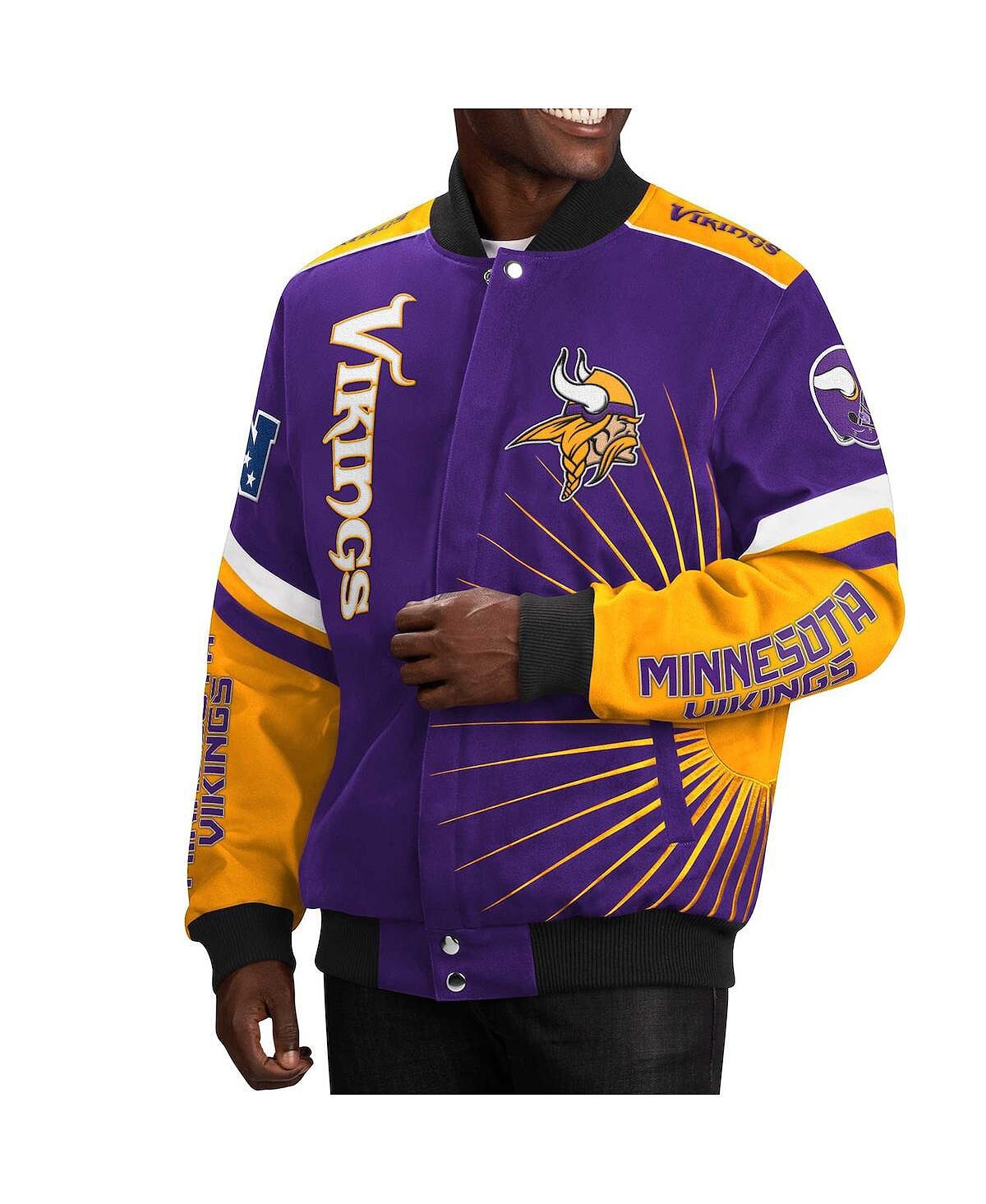 

Мужская фиолетовая университетская куртка с застежкой на пуговицы Minnesota Vikings Extreme Redzone G-III Sports by Carl Banks