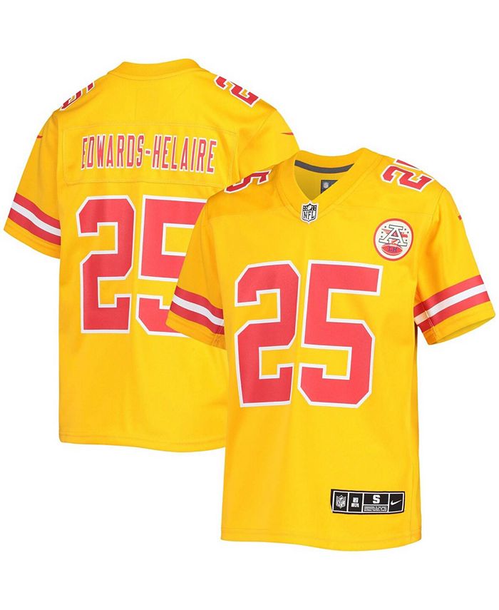 Джерси Big Boys Clyde Edwards-Helaire золотистого цвета Kansas City Chiefs Inverted Team Game Nike, золотой стул канзас сити