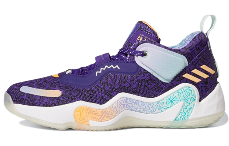 

Баскетбольные кроссовки Adidas DON Issue 3 GCA Playground Hoops фиолетовые