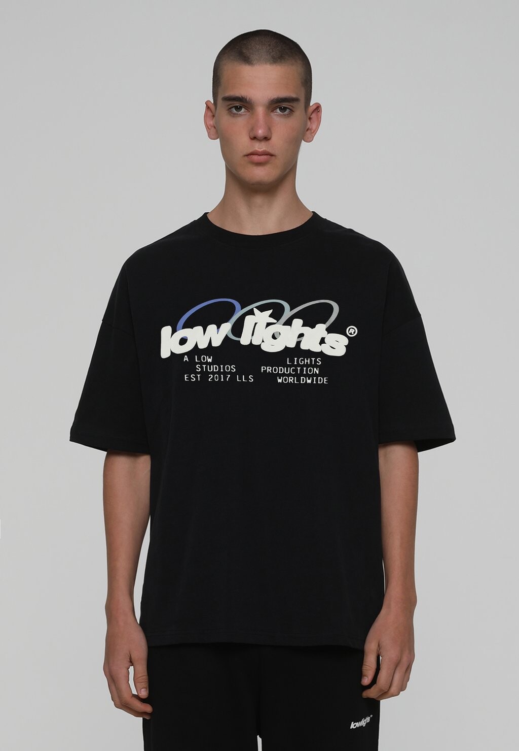 

Футболка с принтом LOW LIGHTS STUDIOS ФУТБОЛКА ARCTIC RING LOGO TEE UNISEX, цвет black
