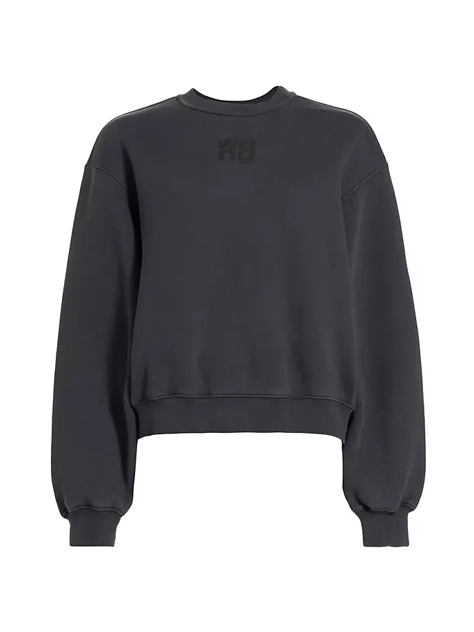 

Толстовка с круглым вырезом и логотипом Essential Terry Alexanderwang.T, цвет soft obsidian