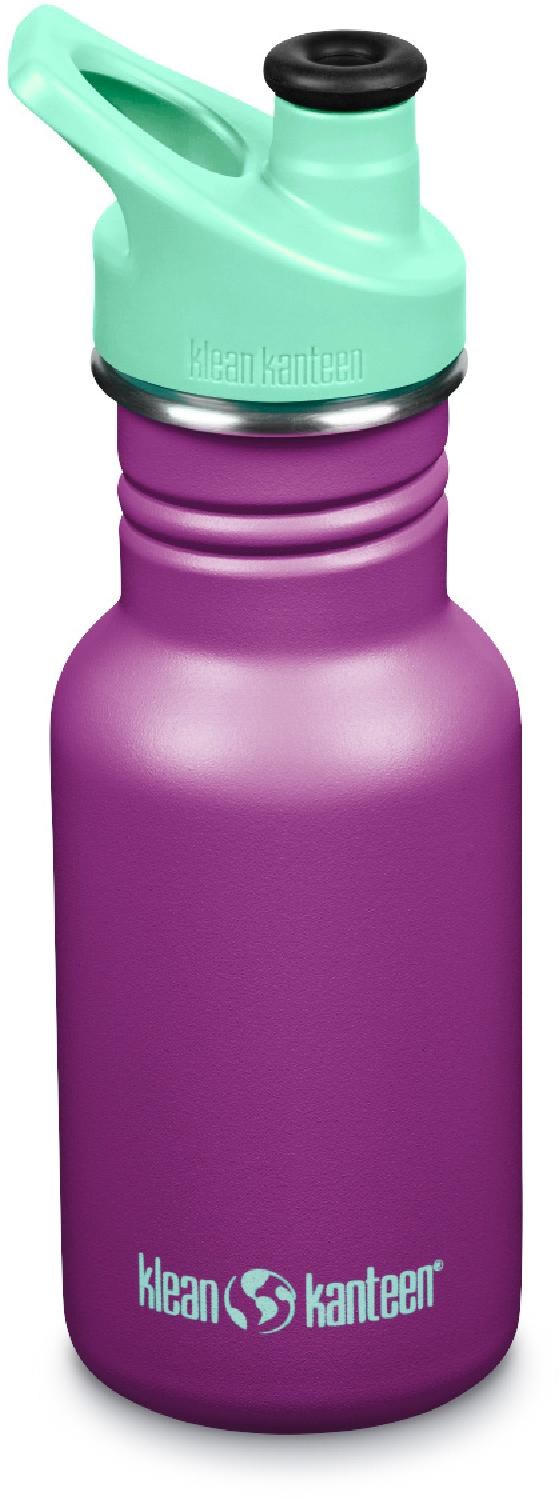 Детская классическая бутылка для воды из нержавеющей стали со спортивной крышкой, 3,0–12 эт. унция Klean Kanteen, фиолетовый