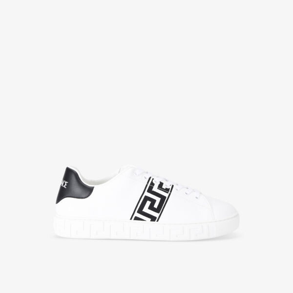 

Низкие кроссовки из искусственной кожи с узором Greca Versace, белый