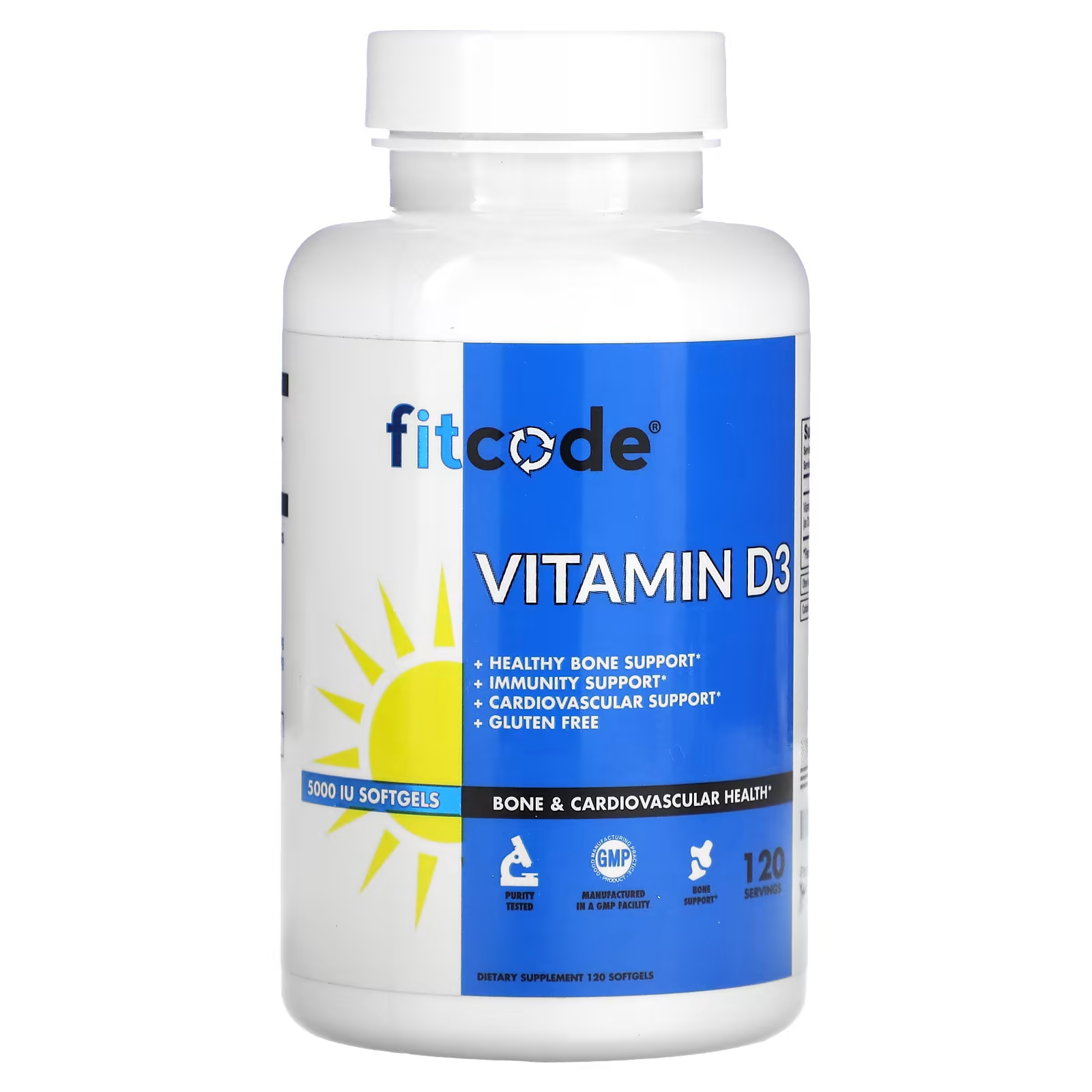 fitcode Витамин D3 5000 МЕ 120 мягких таблеток swanson d3 с кокосовым маслом высочайшая эффективность 5000 ме 60 мягких таблеток