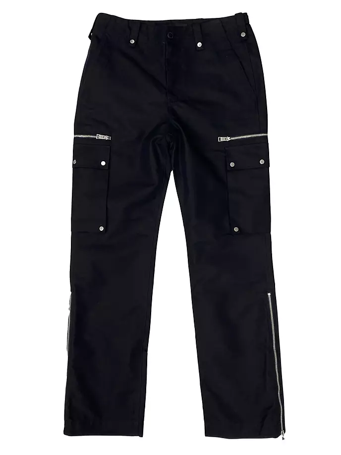 

Брюки-карго из полихлопка Purple Brand, черный
