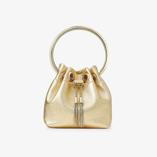 

Сумка Bon Bon из кожи микрометаллик с верхней ручкой Jimmy Choo, желтый