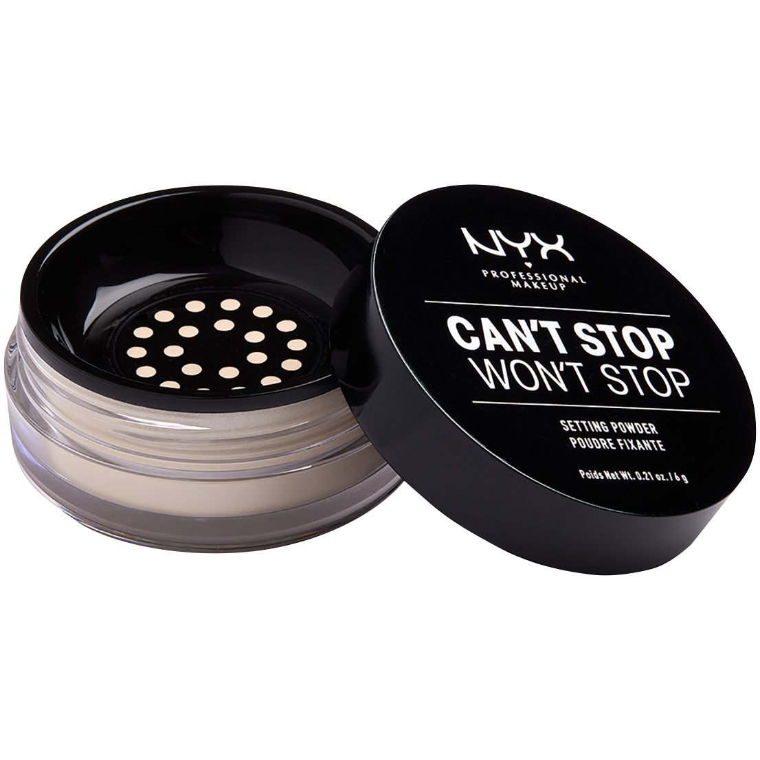 Фиксирующая пудра для лица легкая Nyx Professional Makeup Can'T Stop Won'T Stop, 6 гр
