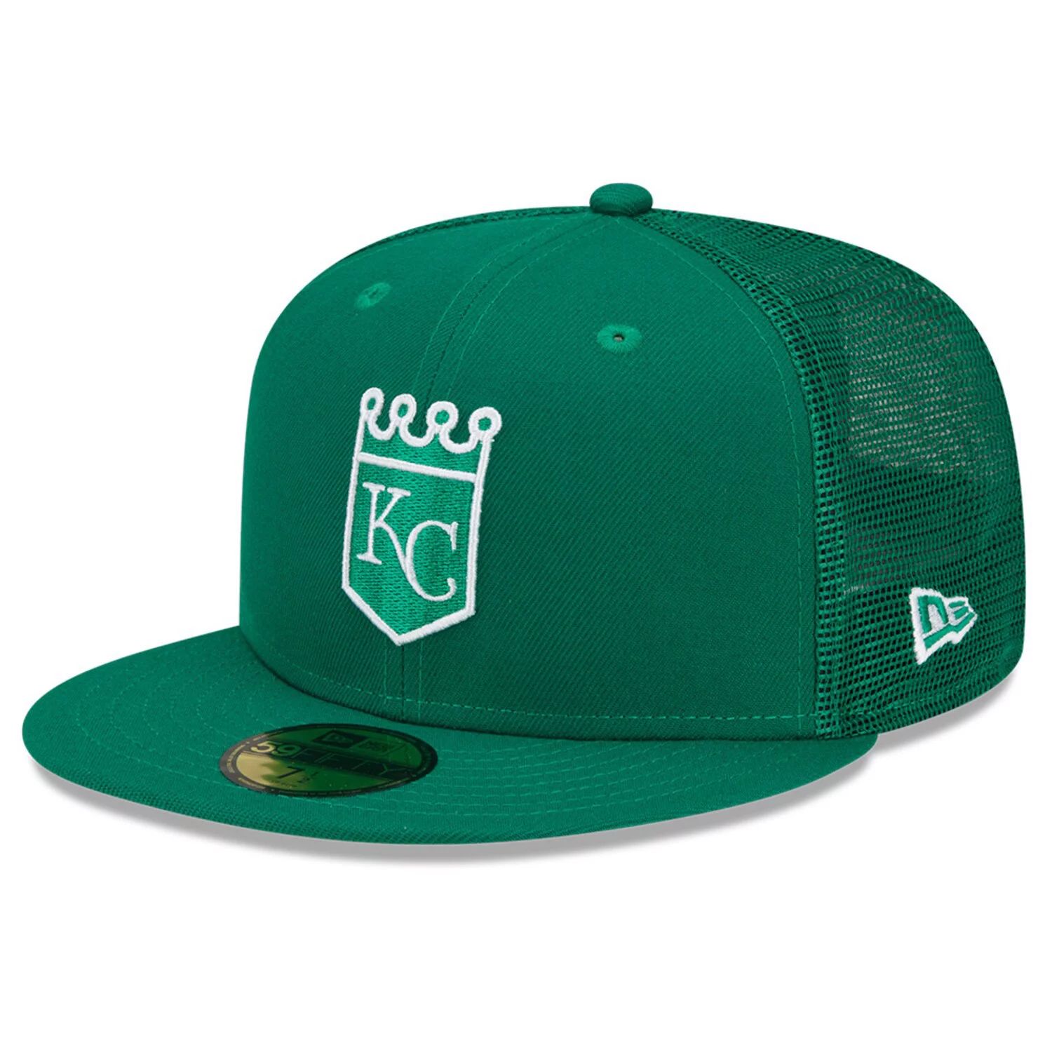 

Мужская облегающая шляпа New Era Green Kansas City Royals 2022 ко Дню Святого Патрика 59FIFTY