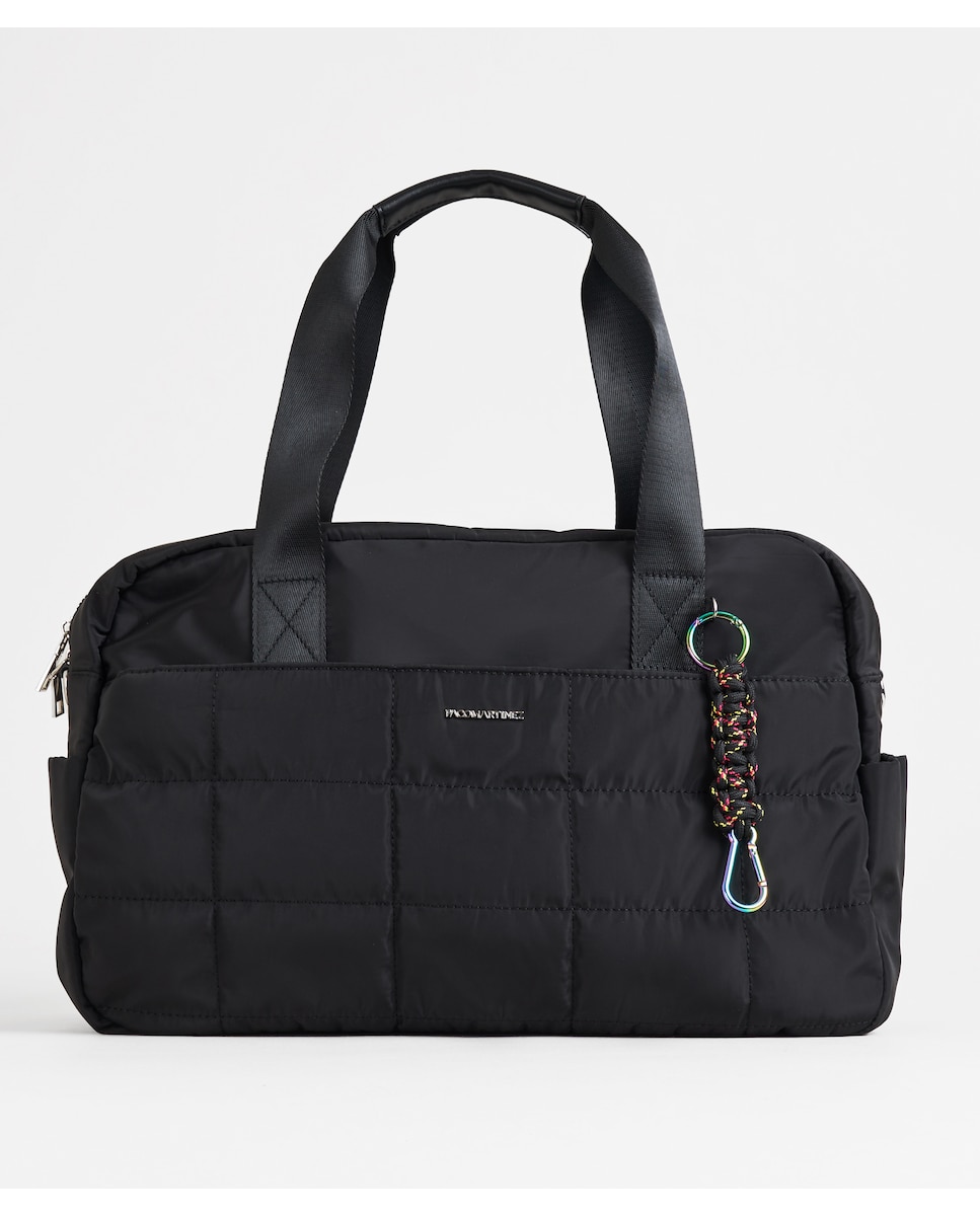 Черная нейлоновая дорожная сумка с кольцом для ключей на молнии PACOMARTINEZ, черный сумка дорожная mikimarket48 см плечевой ремень черный