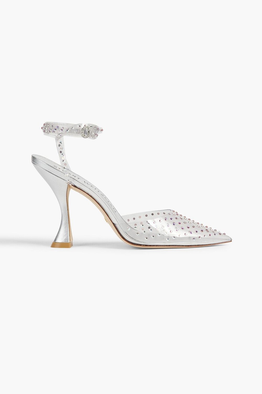 

Туфли Glam Xcurve 100 из ПВХ и кожи с эффектом металлик STUART WEITZMAN, прозрачный