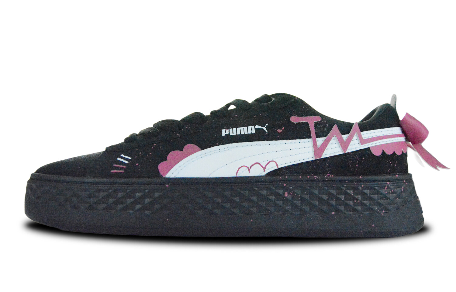 

Кроссовки Puma Smash Series Skateboarding Shoes Women's Low-top Pink, черный
