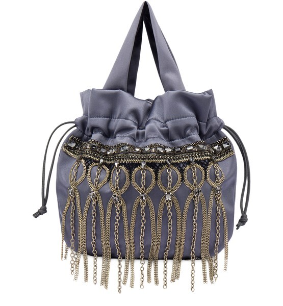 

Вышитая атласная сумочка Alberta Ferretti