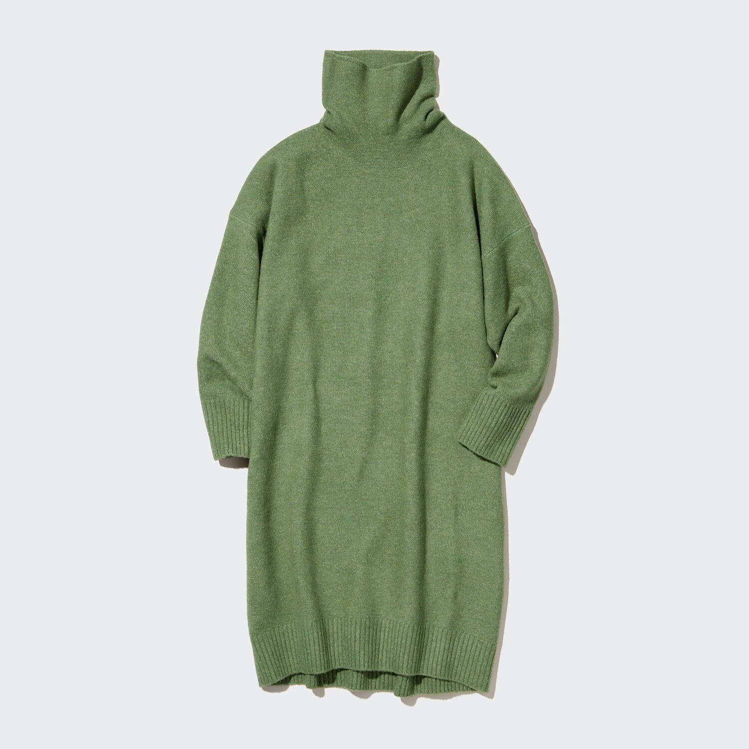 

Платье Uniqlo из пряжи суфле с длинными рукавами, зеленый