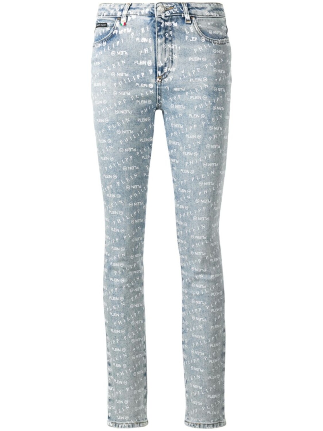 

Philipp Plein джинсы скинни с логотипом, синий