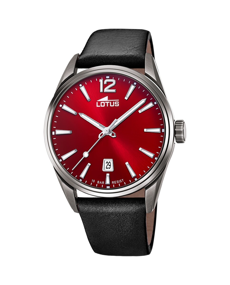

Мужские часы 18685/5 Chrono черные кожаные LOTUS, черный