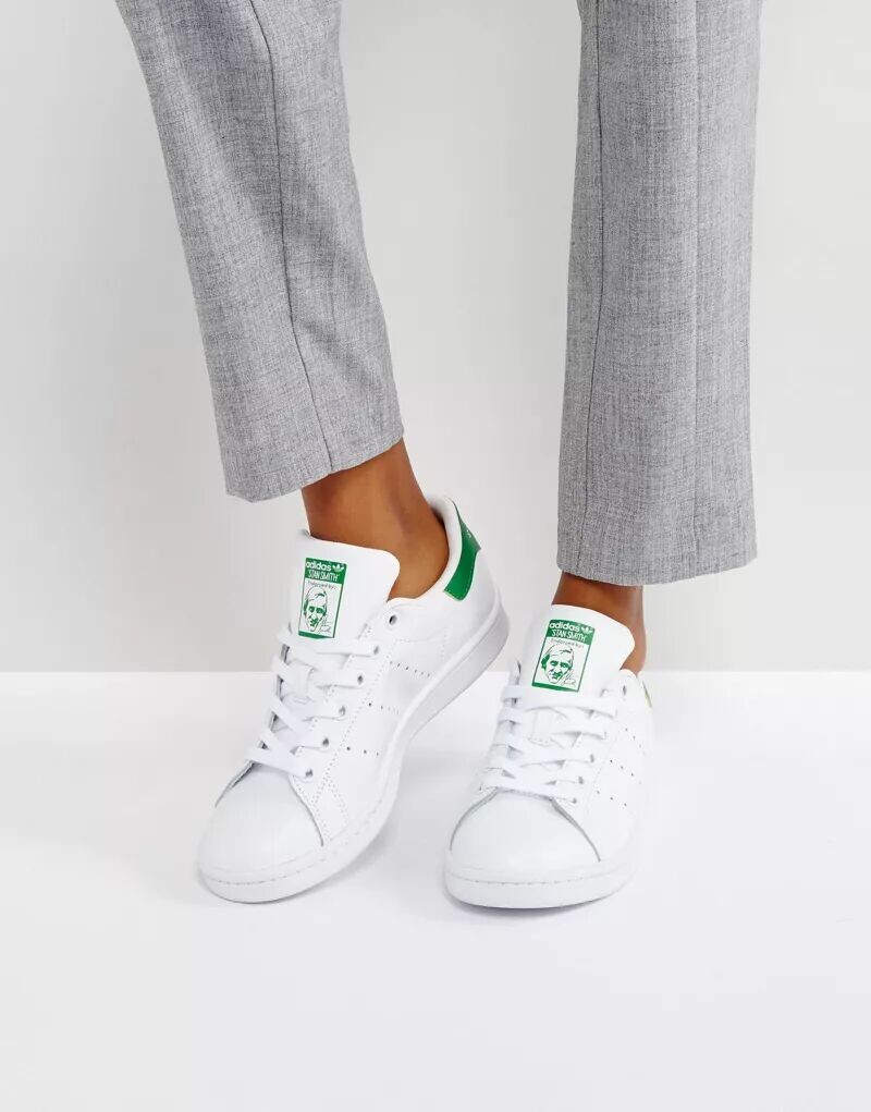 

Бело-зеленые кроссовки adidas Originals Stan Smith
