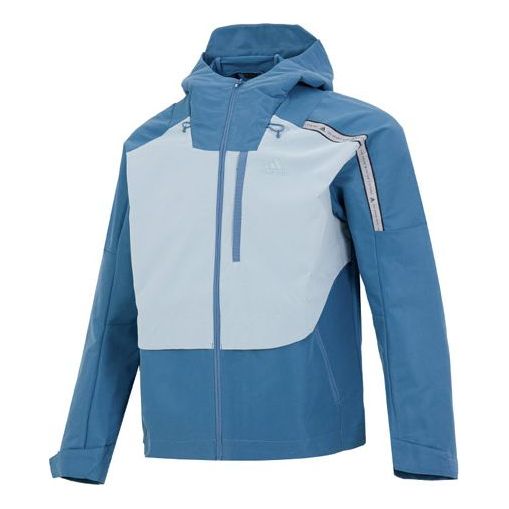 цена Куртка Men's adidas Th Protek Wvjkt Colorblock Stripe Athleisure Casual Sports Hooded Jacket Blue, синий