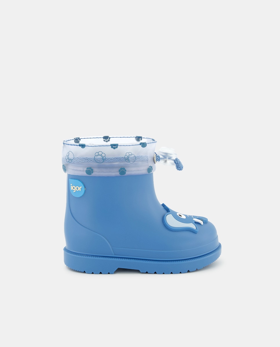 цена Синие резиновые сапоги для мальчика с регулируемым шнурком и деталями в виде слона Igor, синий