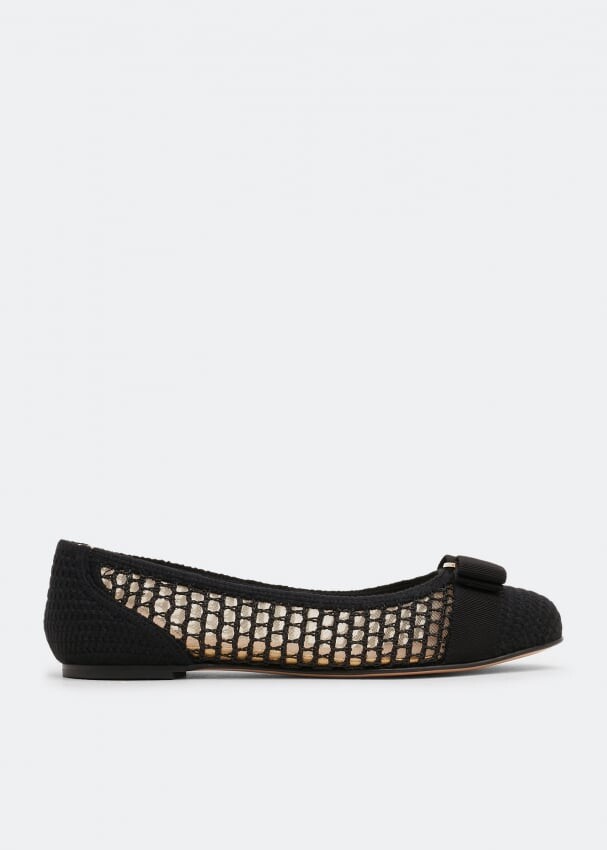 

Балетки Ferragamo Varina Woven, черный