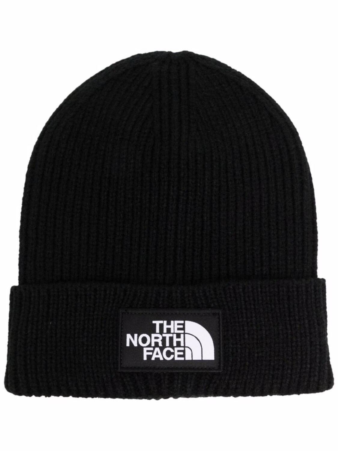 

The North Face шапка бини в рубчик с нашивкой-логотипом, черный
